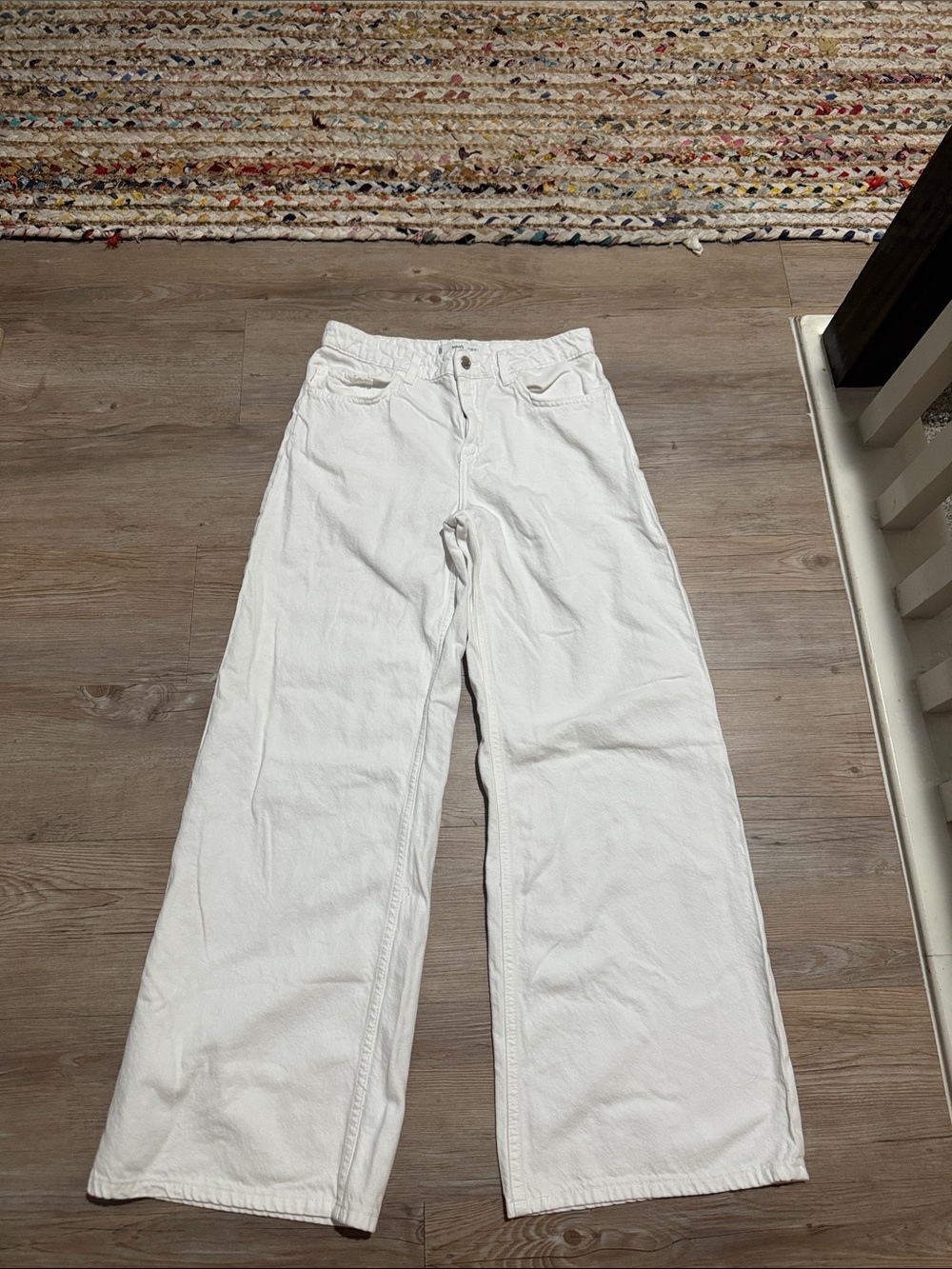 Mango White Wide-Leg Women's Jeans